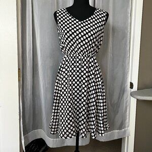 Fuchhi Black and White Polka Dot Dress